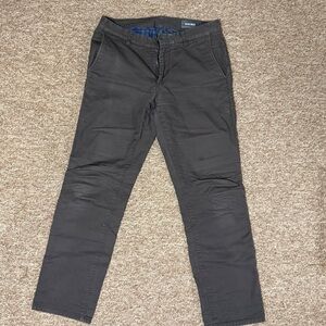 Men's Flannel-Lined Black Pants